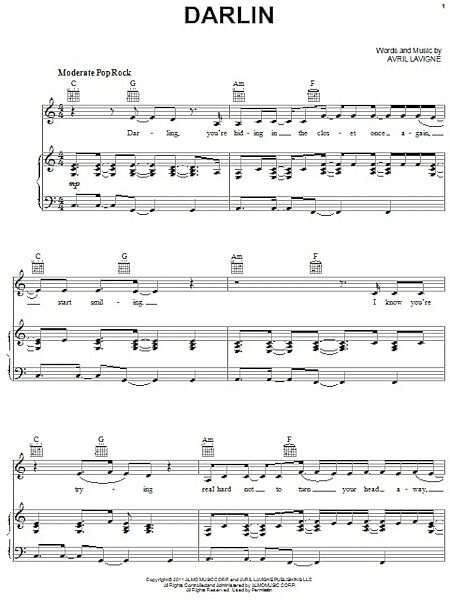 Darlin - Piano/Vocal/Guitar, New, Main