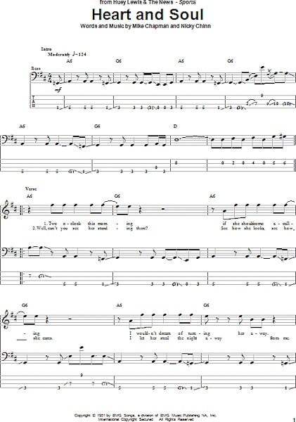 Heart And Soul - Bass Tab, New, Main