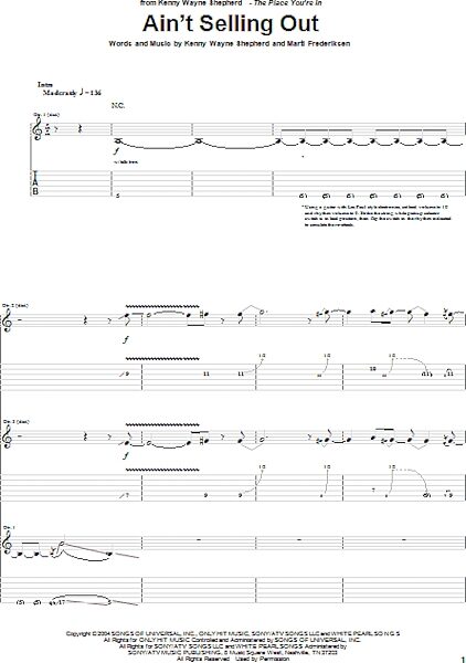Ain't Selling Out - Guitar TAB, New, Main