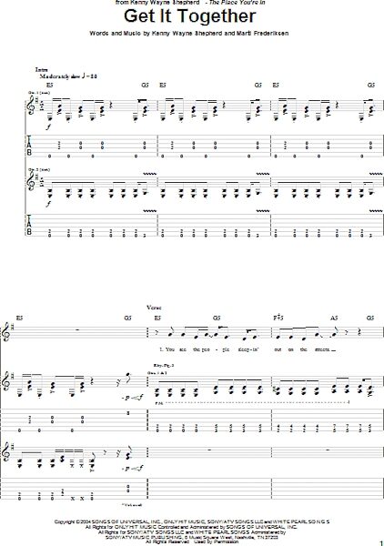 Get It Together - Guitar TAB, New, Main