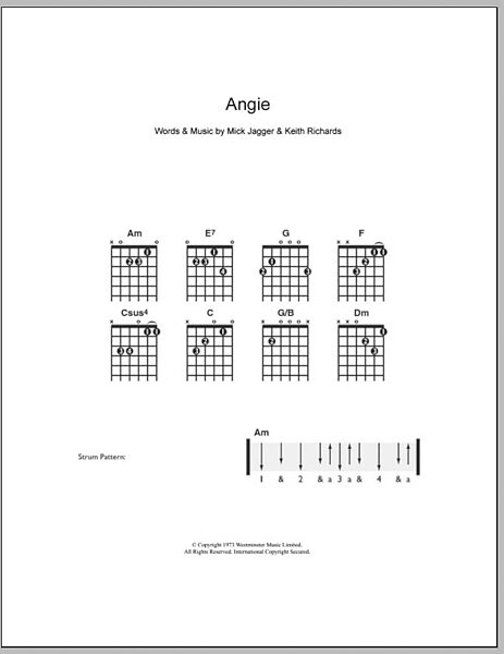 Angie - Easy Guitar, New, Main