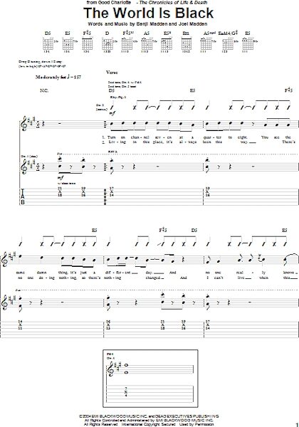 The World Is Black - Guitar TAB, New, Main