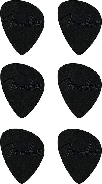 Fender Offset Guitar Picks, Black, 0.83 millimeter, 6-Pack, Medium, Main