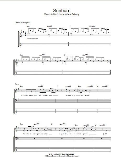 Sunburn - Bass Tab, Main