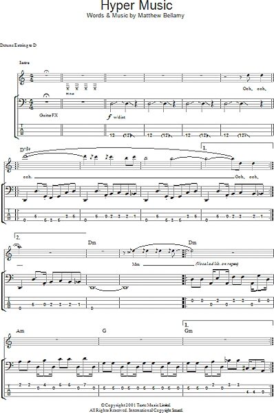 Hyper Music - Bass Tab, Main