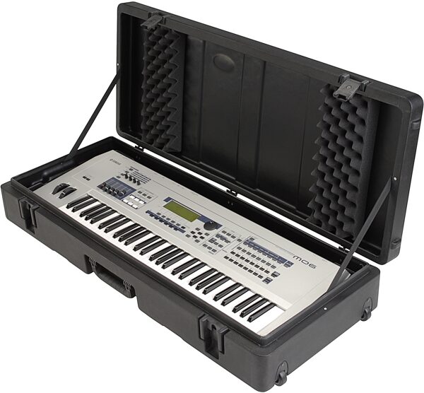 SKB R4215W 61-Key Roto Molded Keyboard Case with Wheels, Right Open