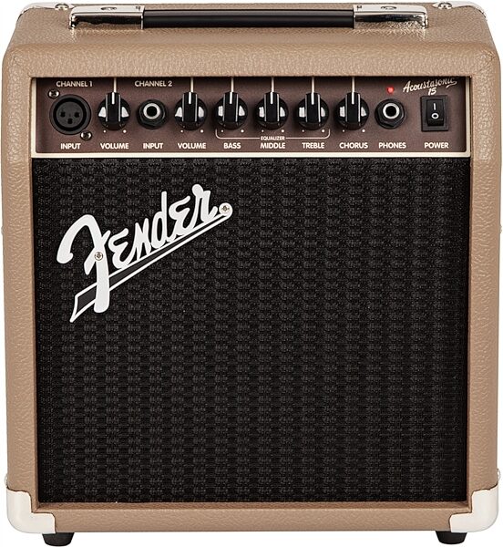 Fender Acoustasonic 15 Acoustic Guitar Combo Amplifier (15 Watts), New, Action Position Back