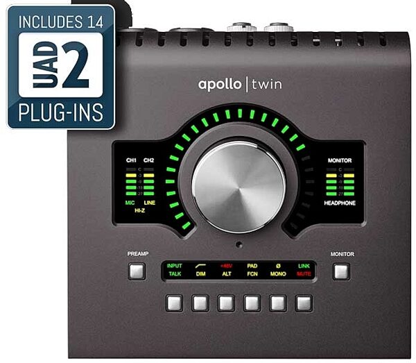 Universal Audio Apollo Twin Duo MkII Thunderbolt 2 Audio Interface, DUO, Heritage Edition: Includes 5 extra UAD plug-in collections, Main