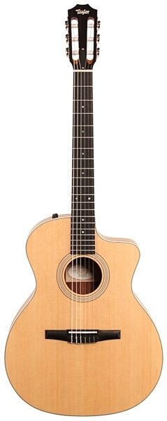 Taylor 214ce-N Koa Grand Auditorium Classical Nylon Acoustic-Electric Guitar (with Hard Bag), Main
