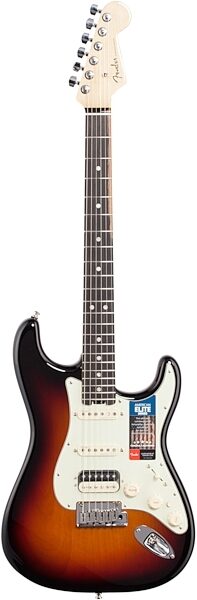 Fender American Elite Stratocaster HSS Shawbucker Electric Guitar, Ebony Fingerboard (with Case), Full Straight Front