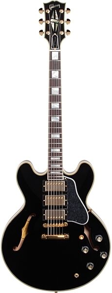 Gibson Limited Edition ES-355 Black Beauty Electric Guitar (with Case), Full Straight Front