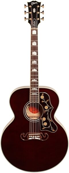 Gibson 2017 Limited Edition SJ-200 Acoustic-Electric Guitar, Wine Red (with Case), Full Straight Front