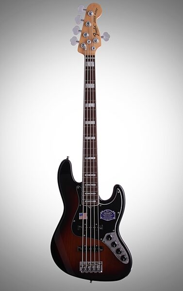 Fender American Deluxe Jazz V 5-String Electric Bass (Rosewood with Case), Full Straight Front