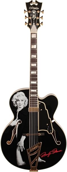 D'Angelico Limited Edition Marilyn Monroe EXL-1 Hollowbody Electric Guitar (with Case), Full Straight Front