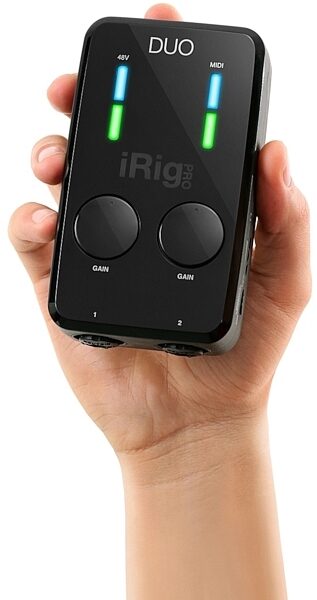 IK Multimedia iRig Pro Duo Audio/MIDI Interface, Size Comparison
