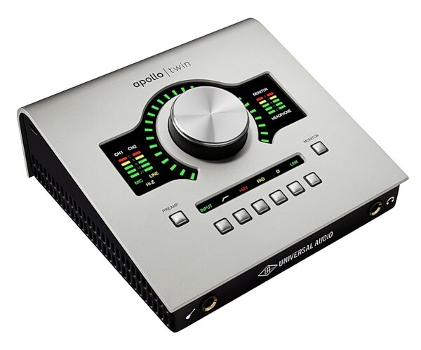 Universal Audio Apollo Twin USB Duo Audio Interface (Windows), Heritage Edition: Includes 5 extra UAD plug-in collections, Angle
