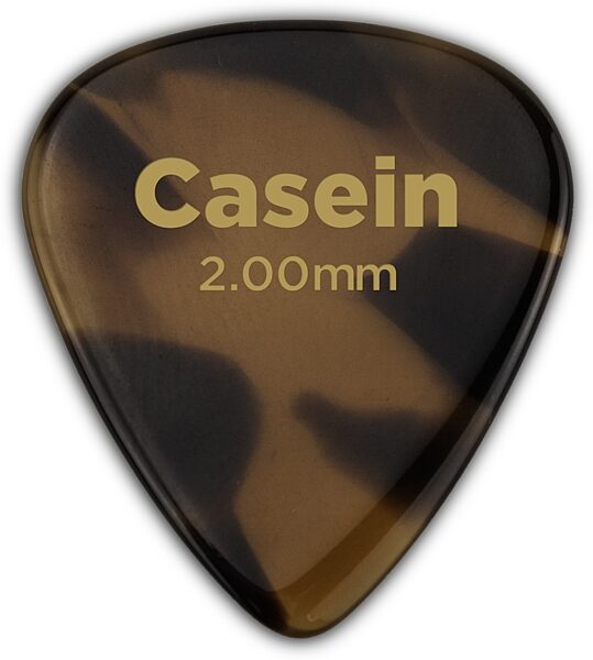 D'Addario Casein Standard Guitar Pick, 2.0 millimeter, 1CA7-01, Action Position Front