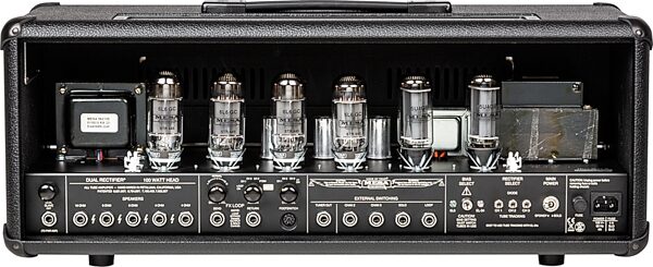 Mesa/Boogie Dual Rectifier Tube Guitar Amplifier Head (100 Watts), Black Bronco, Blemished, Action Position Back