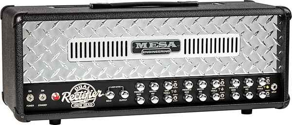 Mesa/Boogie Dual Rectifier Tube Guitar Amplifier Head (100 Watts), Black Bronco, Action Position Back
