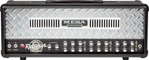 Mesa/Boogie Dual Rectifier Guitar Amplifier Head, Black Bronco, Action Position Back