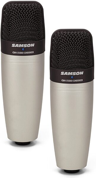 Samson C01 Large-Diaphragm Studio Condenser Microphone, Pair, Main