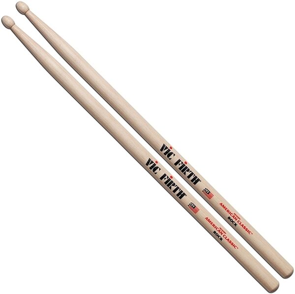Vic Firth American Classic Rock Drumsticks, Wood Tip, Pair, view