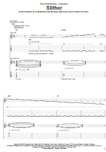 Slither - Guitar TAB, New, Main