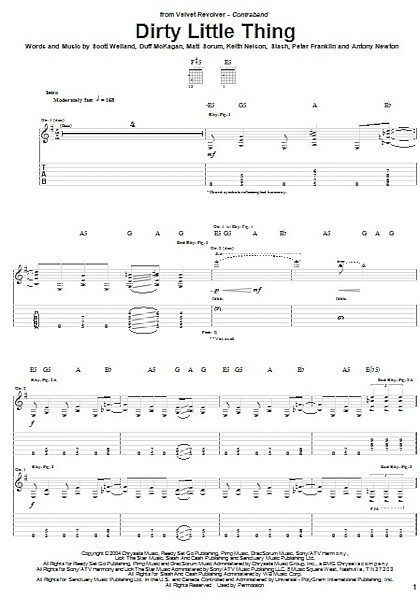 Dirty Little Thing - Guitar TAB, New, Main