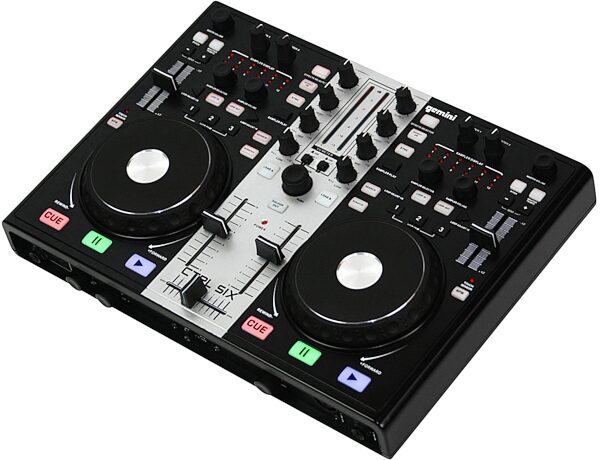 Gemini CTRL-SIX USB/MIDI DJ Controller and Audio Interface, Angle