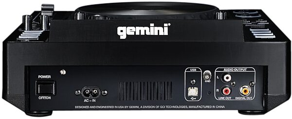 Gemini CDJ-700 Professional CD/MP3 Player, Back