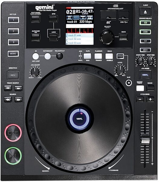 Gemini CDJ-700 Professional CD/MP3 Player, Main