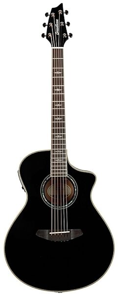 Breedlove Stage Concert Acoustic-Electric Guitar (with Gig Bag), Black Magic