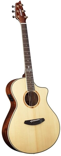 Breedlove Limited Edition Pursuit Concert 25th Anniversary Acoustic-Electric Guitar (with Gig Bag), Front Angle