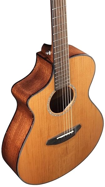 Breedlove Pursuit Concert Acoustic-Electric Guitar, Left-Handed (with Gig Bag), Top Angle
