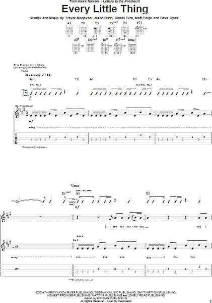 Every Little Thing - Guitar TAB, New, Main
