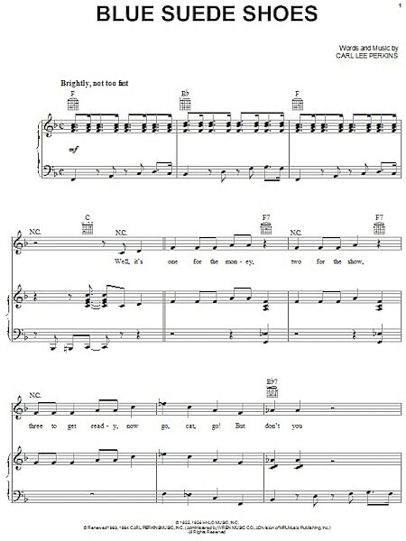 Blue Suede Shoes - Piano/Vocal/Guitar, New, Main