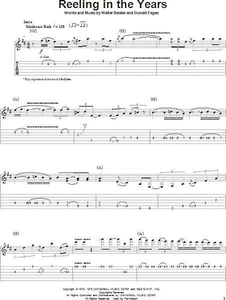 Reeling In The Years - Guitar Tab Play-Along, New, Main