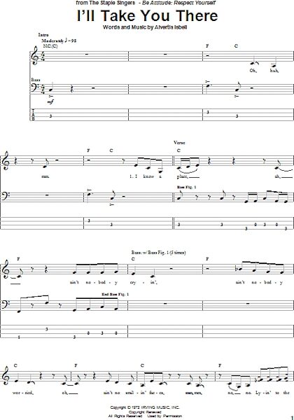I'll Take You There - Bass Tab, New, Main