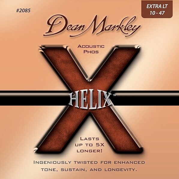 Dean Markley Helix HD Phosphor Bronze Acoustic Guitar Strings, Extra Light