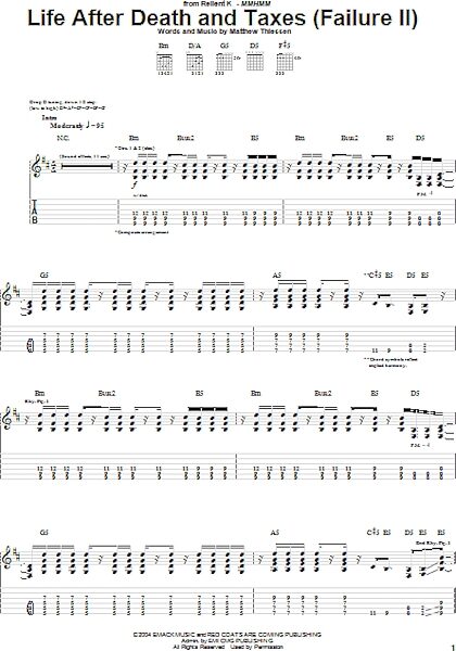 Life After Death And Taxes (Failure II) - Guitar TAB, New, Main