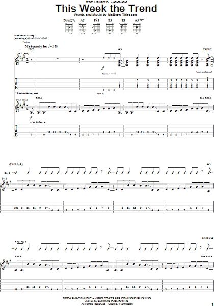 This Week The Trend - Guitar TAB, New, Main