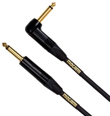 Mogami Gold Guitar/Instrument Cable (Straight to Right Angle End), 6 foot, Main