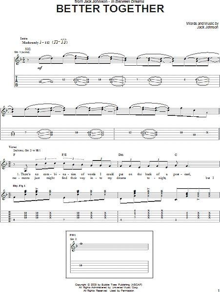 Better Together - Guitar TAB, New, Main