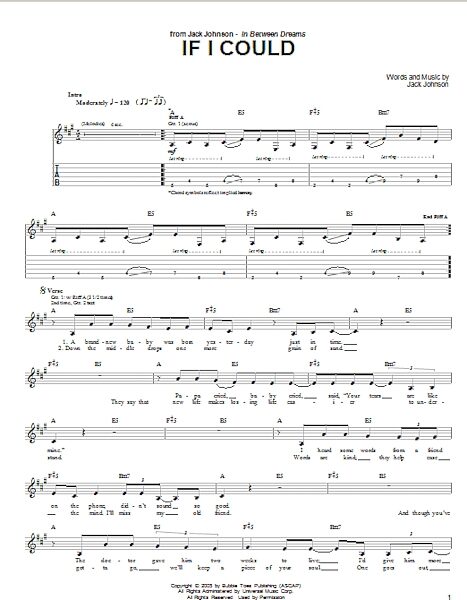 If I Could - Guitar TAB, New, Main