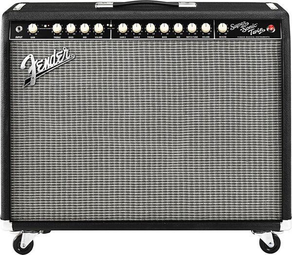 Fender Super-Sonic Twin Guitar Combo Amplifier (100 Watts, 2x12"), Black and Silver