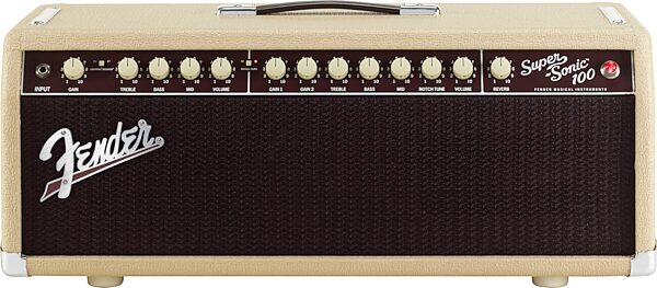 Fender Super-Sonic 100 Guitar Amplifier Head (100 Watts), Blonde and Oxblood