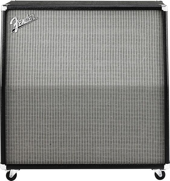 Fender Super-Sonic 100 412 Slant Guitar Speaker Cabinet (100 Watts, 4x12"), Black and Silver