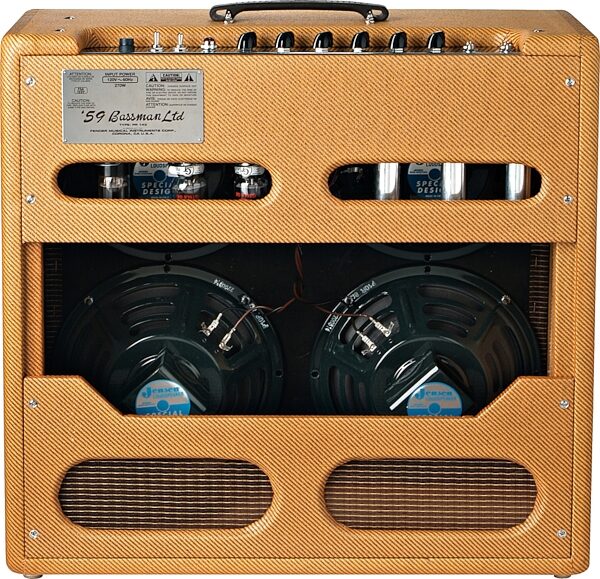Fender Vintage Reissue '59 Bassman LTD Guitar Combo Amplifier (50 Watts, 4x10 in.), Rear