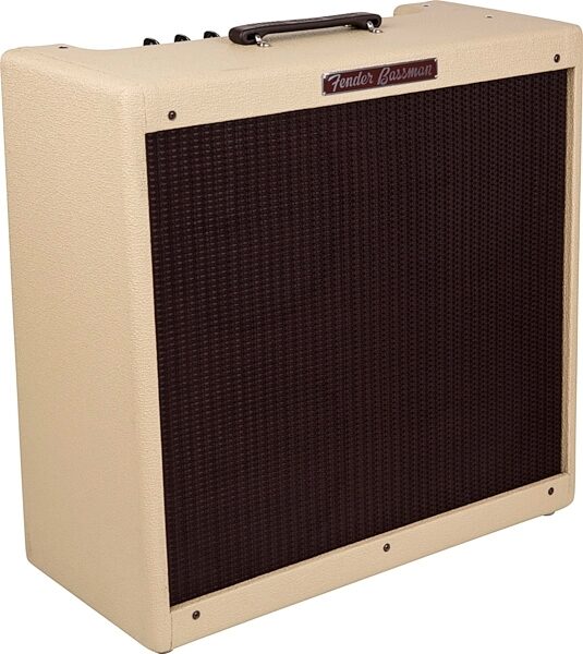 Fender Limited Edition '59 Bassman Blondeman Guitar Combo Amplifier (45 Watts, 4x10"), Angle