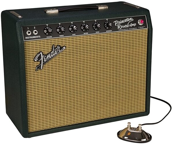 Fender Limited Edition 65 British Green Princeton Reverb Guitar Combo Amplifier (15 Watts, 1x12"), Main